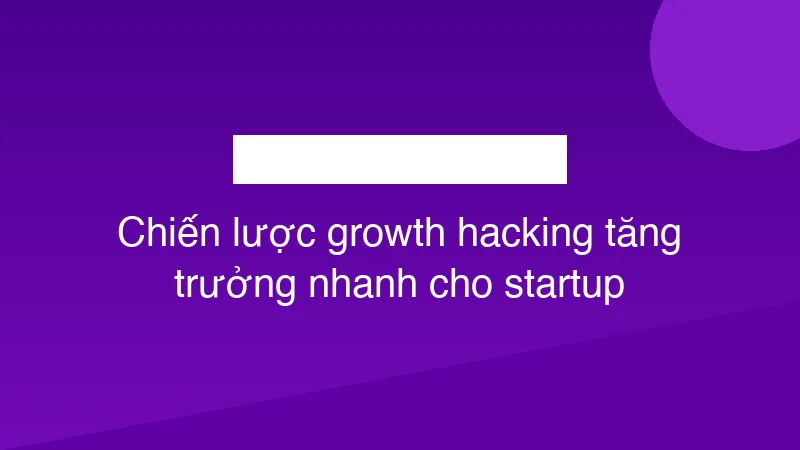 Chiến lược growth hacking tăng trưởng nhanh cho startup