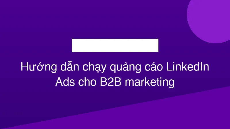 Hình ảnh minh họa Hướng dẫn chạy quảng cáo LinkedIn Ads cho B2B marketing