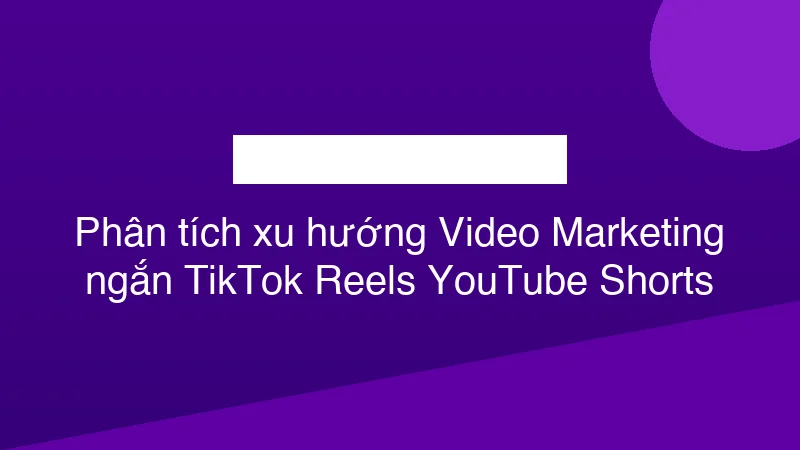 Hình ảnh minh họa Phân tích xu hướng Video Marketing ngắn TikTok Reels YouTube Shorts